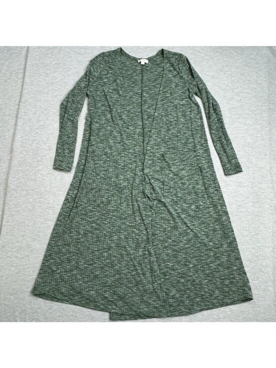 LuLaRoe Cardigan Sweater Duster Womens Size Small Heather Green Open Front Long - Picture 5 of 16